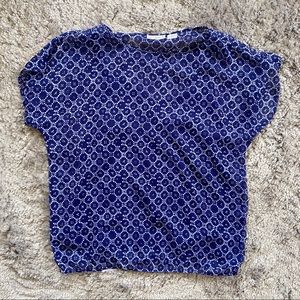 liz claiborne blue mesh blouse with tank top